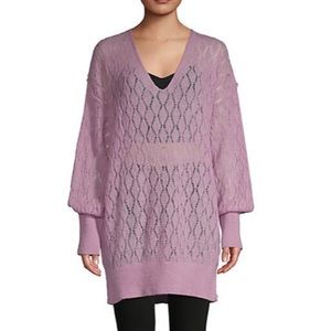 Free people v neck balloon sleeve sweater